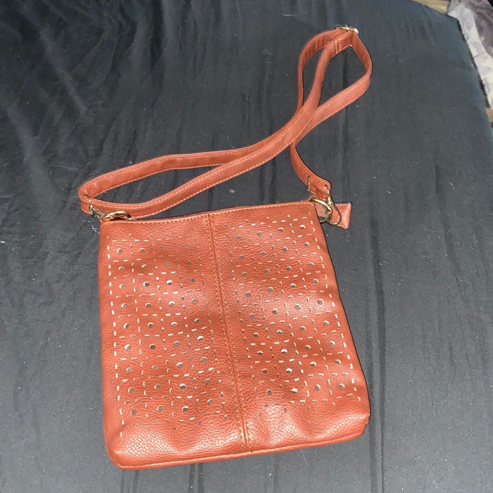 Red shoulder bag